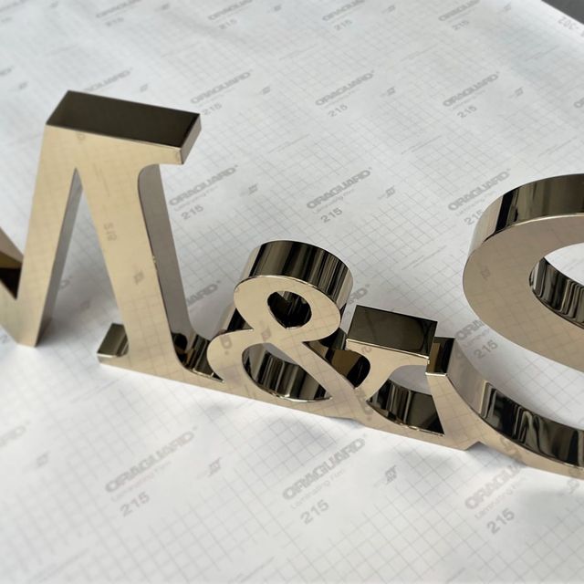 litery na stół weselny, złote inicjały, metalowe litery 3D